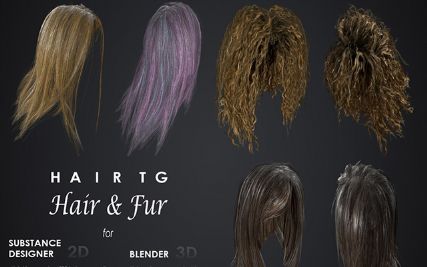 ^l(f)yɲHairTG Hair & Fur 2.1 for Substance Designer