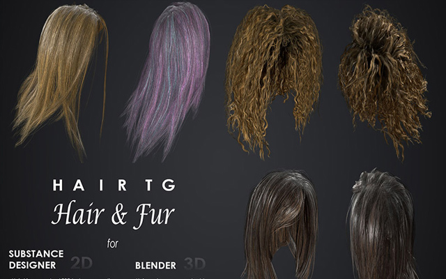 ^l(f)yɲHairTG Hair & Fur 2.1 for Substance Designer